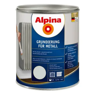METALLIKRUNTVÄRV ALPINA GRUNDIERUNG FÜR METALL 0,75L HALL MATT