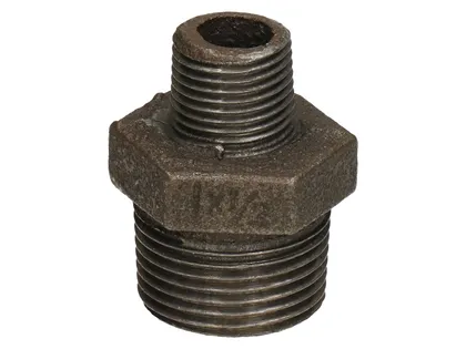 KAKSIKNIPPEL AHENEV MUST VK 1"X1/2"