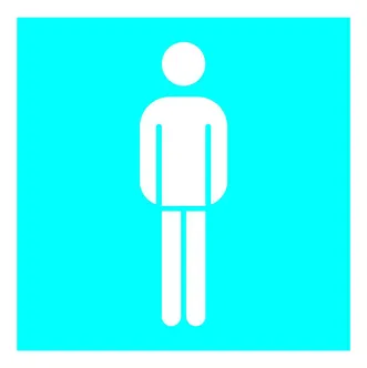 KLEEBIS MEESTE WC 10X10