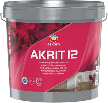 SEINAVÄRV ESKARO AKRIT 12 4,75L VALGE POOLMATT