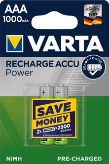 AKUPATAREI VARTA RECHARGE ACCU POWER AAA 2TK PAKIS