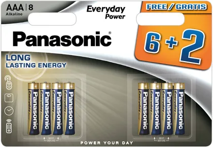 PATAREI PANASONIC EVERYDAY POWER LR03EPS/AAA 6+2TK