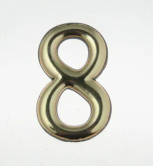 KORTERINUMBER 8 MESSING/PLASTIK