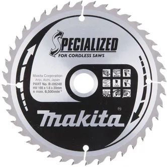 SAEKETAS MAKITA 165X20X1,6MM 40T 18°