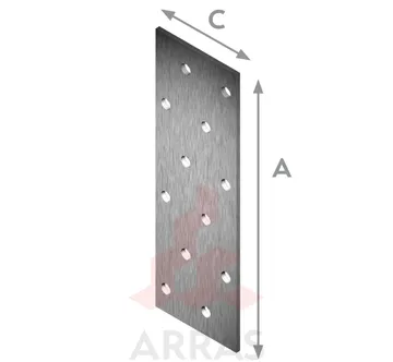 NAELUTUSPLAAT 100X200X2,0 ROOSTEVABA A2