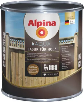 PUIDUKAITSEVAHEND ALPINA AQUA LASUR FÜR HOLZ 2,5L PÄHKLIPUU