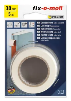 TEKSTIILTEIP FIX-O-MOLL 38MMX5M VALGE