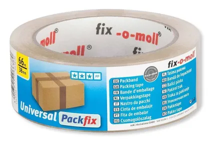 UNIVERSAALNE PAKKETEIP FIX-O-MOLL 38MMX66M LÄBIPAISTEV