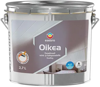 PUITLAGEDE JA -SEINTE VÄRV ESKARO OIKEA 2,7L VALGE POOLMATT