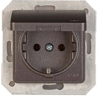 ÜHENE PISTIKUPESA VILMA SL-250 MAANDUSEGA IP44 RAAMITA MUST