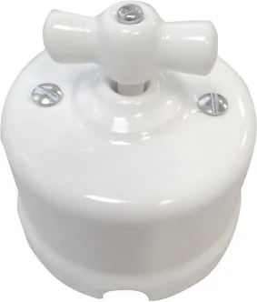 2-NE PÖÖRDLÜLITI FENDE KERAAMILINE VALGE