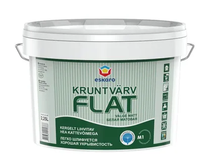 KRUNTVÄRV ESKARO FLAT 2,25L VALGE TÄISMATT
