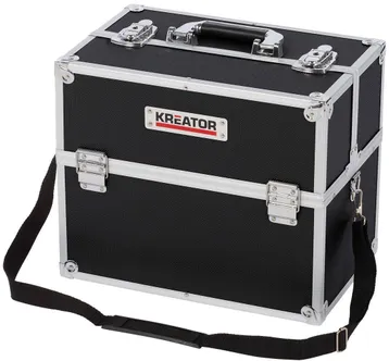 TÖÖRIISTAKOHVER KREATOR ALUMIINIUMIST 360X230X300MM MUST