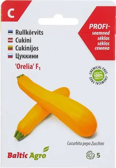RULLKÕRVITS BALTIC AGRO "ORELIA", SÄRAVKOLLASE KOOREGA, 5 SEEMET