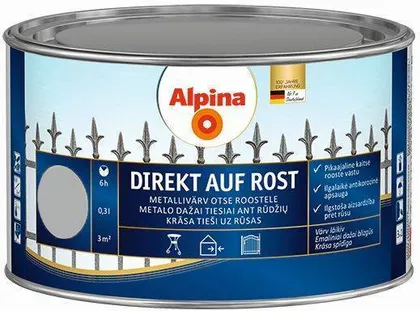 METALLIVÄRV ALPINA DR AUF R 0,3L HÕBE (RAL9006) LÄIKIV