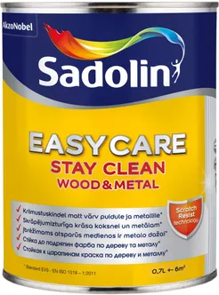 UNIVERSAALVÄRV SADOLIN EASYCARE WOOD&METAL 0,7L VALGE (BW) MATT