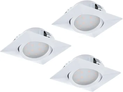 RIPPLAEVALGUSTI EGLO PINEDA 3X4,9W LED 3X460LM 3000K VALGE