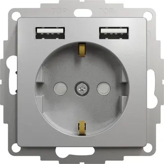 PISTIKUPESA M-GA 2XUSB SCHNEIDER-ELECTRIC SEDNA DESIGN ALU