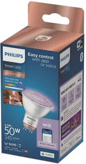 LED LAMP PHILIPS SMART 4,7W GU10 GU10 2200-6500 RGB 345LM WIFI BT