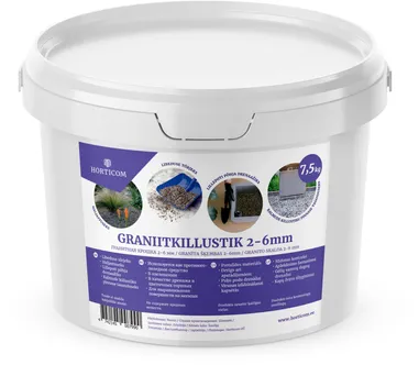 GRANIITKILLUSTIK HORTICOM 2-6 MM 7,5KG ÄMBRIS