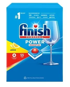 NÕUDEPESUTABLETID FINISH POWER ESSENTIAL LEMON 55TK