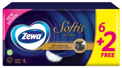 TASKURÄTIK ZEWA SOFTIS REGULAR 6+2X9 4-KIHILINE