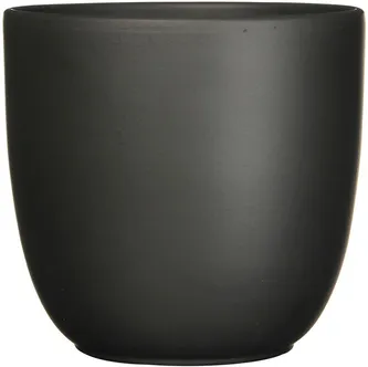 ÜMBRISPOTT MICA TUSCA MATT MUST 23X25CM