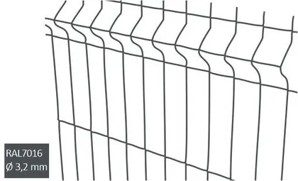 AIA KEEVISPANEEL 3D 50X180/3,2MM 1,53X2,5M RAL7016