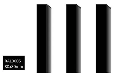 AIAPOST VARBAIALE ZN 80X80X2M RAL9005