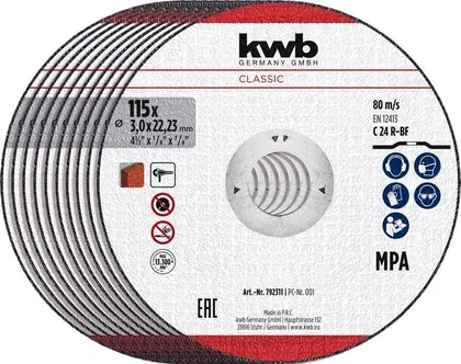 KIVILÕIKEKETAS KWB 115MM 10TK