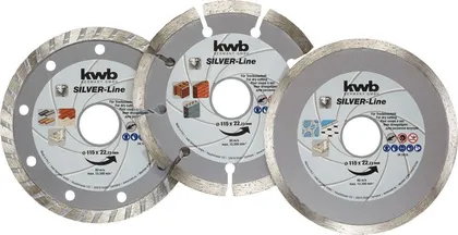 TEEMANTLÕIKEKETASTE KOMPLEKT KWB 3-OSALINE, 115MM