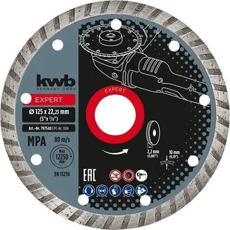 TEEMANTLÕIKEKETAS KWB, TURBO 125MM