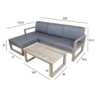 AIAMÖÖBLIKOMPLEKT POSTA NURGADIIVAN JA LAUD BEEŽ