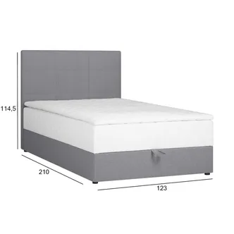 KONTINENTAALVOODI LEVI 120X200CM MADRATSIGA