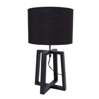 LAUALAMP WOODEN H44,5CM, TUMEHALL