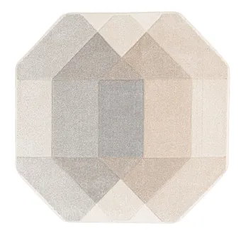 VAIP DIXIE CARVED-3, 160X160CM, HALL/BEEŽ