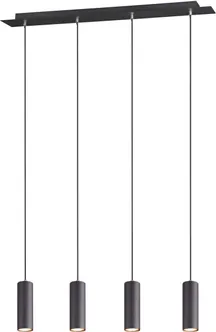 RIPPVALGUSTI TRIO MARLEY 4XGU10 75CM MATT MUST