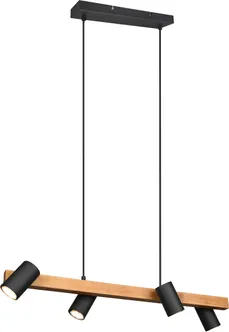 RIPPVALGUSTI TRIO MARLEY 4XGU10 80CM MATT MUST/PUIT