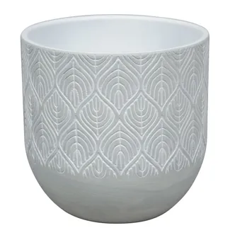 ÜMBRISPOTT NDT OLIVA D 14X13,5CM VALGE