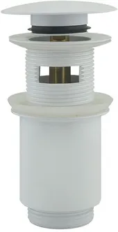 PÕHJAKLAPP NORDLINE ÜLEVOOLUGA CLICK-CLACK 1/4", MESSING, VALGE