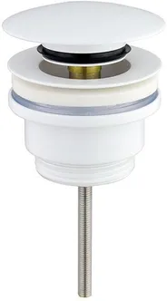 PÕHJAKLAPP NORDLINE 1 1/4" CLICK-CLACK, MESSING, VALGE