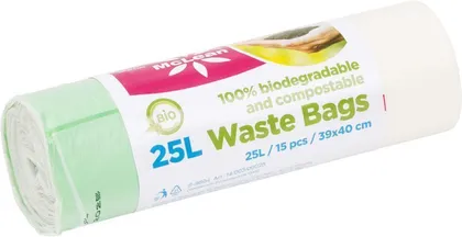 BIOLAGUNEVAD PRÜGIKOTID MCLEAN, NÖÖRITAVAD, 25L, 15TK/RULL