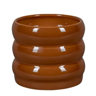 KERAAMILINE ÜMBRISPOTT NDT BUROLO 15X13CM PUNAKASPRUUN