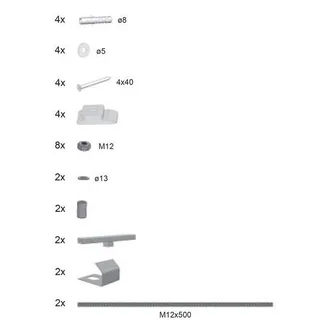 PAIGALDAMISE KOMPLEKT ESIPANEELILE RAVAK CLASSIC U