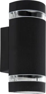 VÄLISVALGUSTI SEINALE 35W GU10X2 IP44 MUST ÜMAR