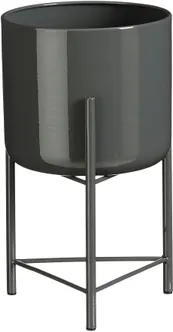 ÜMBRISPOTT JALGADEGA MICA DECORATIONS COLYN 30X17CM METALL MUST