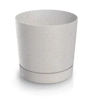 LILLEPOTT PROSPERPLAST TUBO ECO WOOD Ø12,8CM VALGE