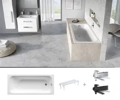 VANN RAVAK CHROME SLIM 180X80CM SETV15 SEGISTIGA, KROOM