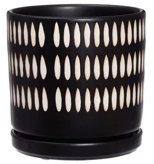 LILLEPOTT 4LIVING ALUSEGA PISA 15CM, MUST