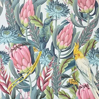 TAPEET ARTHOUSE RAINFOREST ESCAPE GREEN PINK 0,53X10,05M